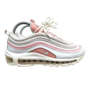 Nike Air Max 97 Womens Sneakers Low Top Lace Up‎ Bleached Coral White Size 7.5